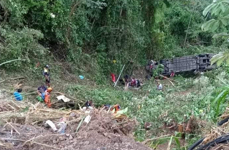 Mueren 10 venezolanos al caer bus por barranco en Bucaramanga