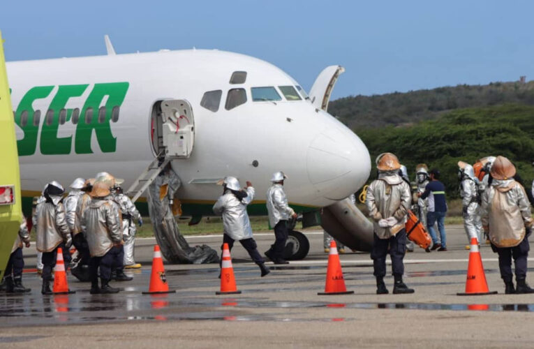 Simulacro de General de Emergencia con aviones en el Aeropuerto Simón Bolívar