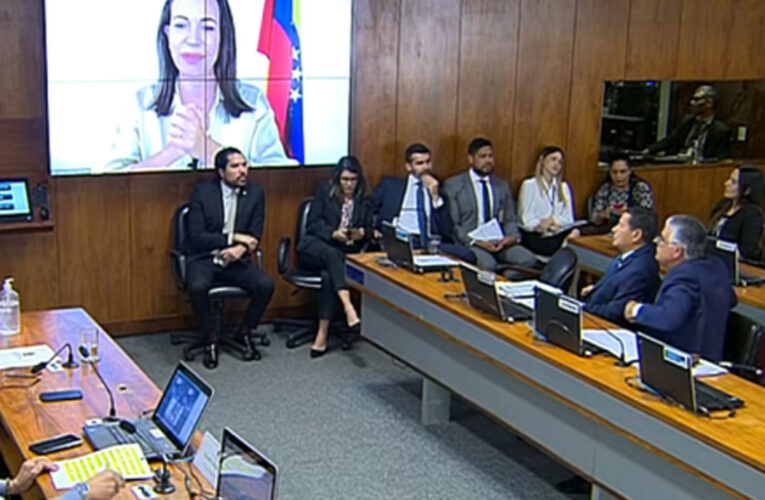 María Corina detalla su estrategia al Senado de Brasil para buscar su habilitación
