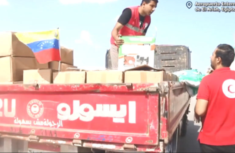 Venezuela envía 30 toneladas de ayuda humanitaria a Gaza