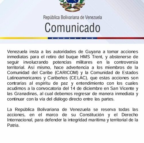 Buque de Armada Británica en Guyana genera protesta y alerta de Venezuela