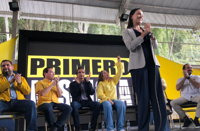 María Corina Machado recibe apoyo de Primero Justicia