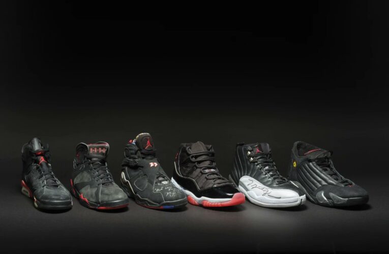 Subastan en $8 millones seis pares de zapatos usados por Michael Jordan