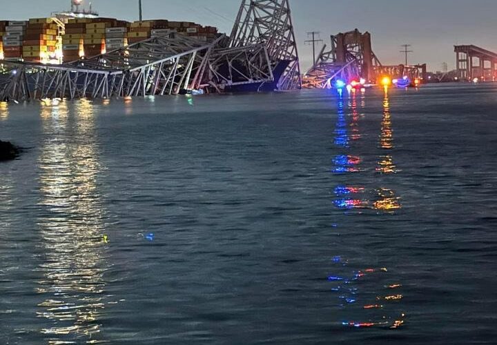 Carguero derribó un puente en Baltimore