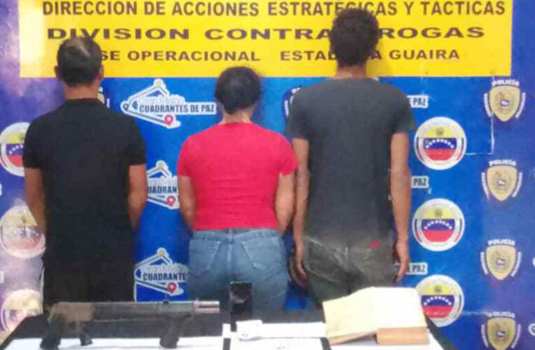 DCD atrapó a 3 traficantes de cocaína en La Soublette