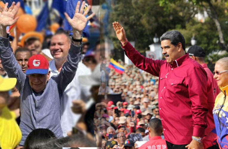 Maduro y Edmundo arrancan campaña con marchas en Caracas