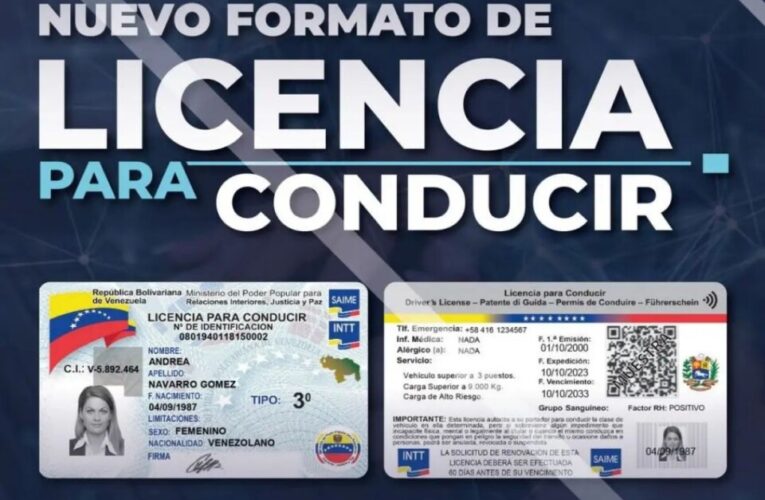 INTT presenta moderna licencia de conducir