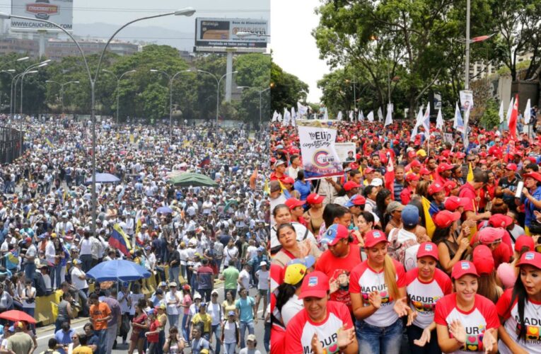 Oficialismo y oposición marchan hoy en Caracas