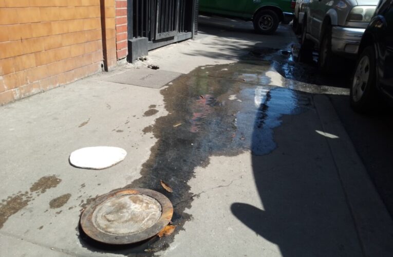 Aguas servidas contaminan la calle 13 de La Atlántida