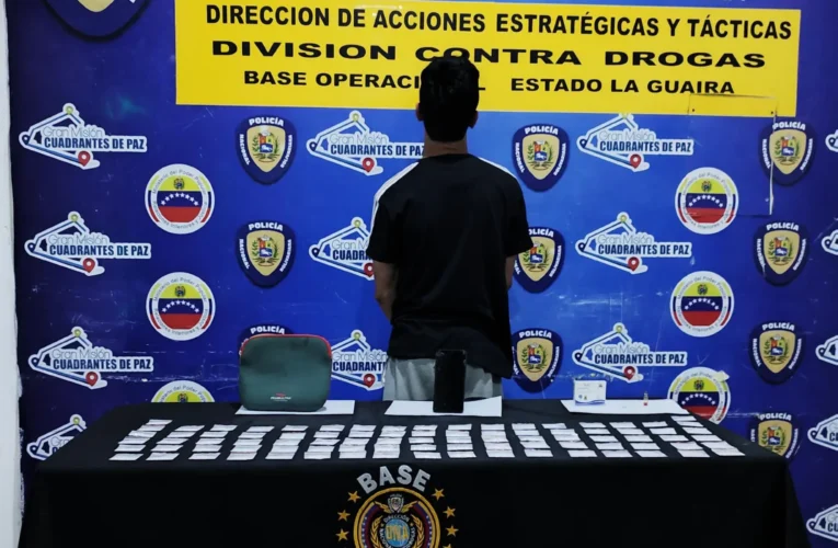 Preso sujeto con 87 envoltorios de presunta cocaína en Canaima