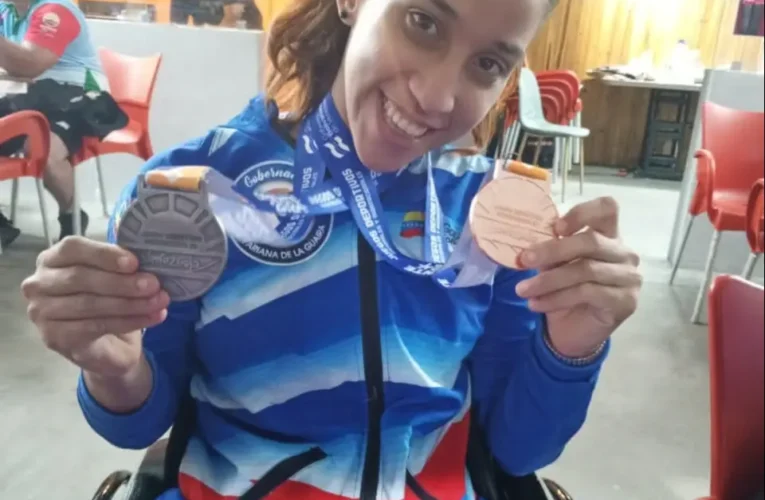 Jhoendris Inojosa doble medalla en Paratletismo