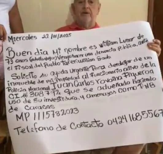 Adulto mayor pide que le restituyan su vivienda en Caribe