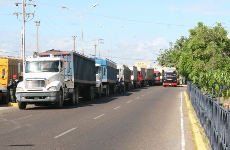300 vehículos  de carga están paralizados  en la frontera con Colombia