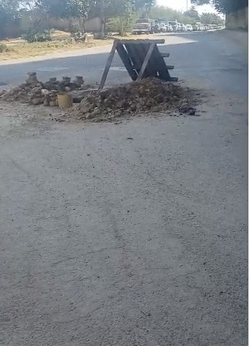 Peligro en la calle principal de Puerto Viejo