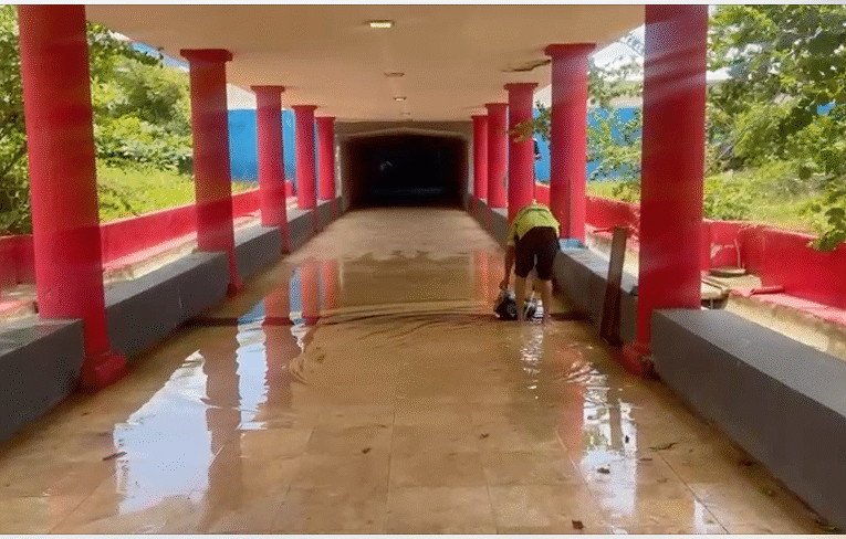 Inundado túnel del Seguro de La Guaira