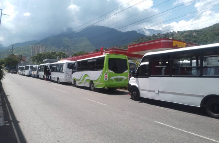 Llegó el gasoil y se formó la gran cola de transportistas
