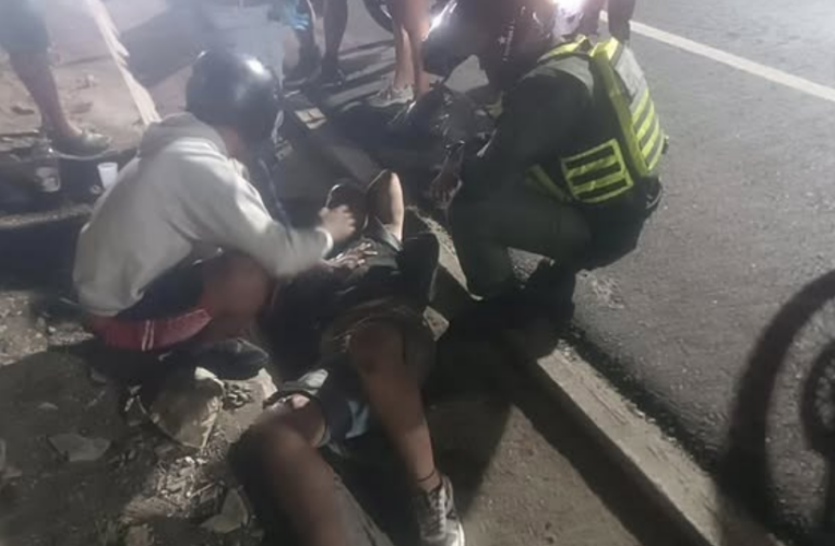 Motorizado derrapó en la Caracas-La Guaira