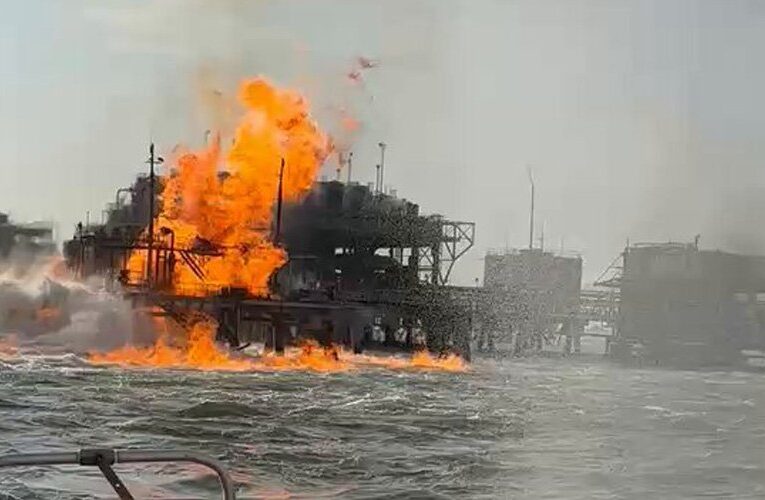 Incendio en planta de gas