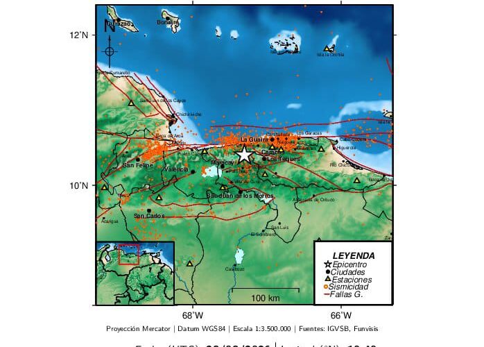 Sismo de 3.9 cerca de Los Teques